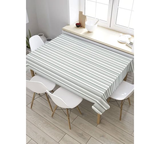 Прямоугольная скатерть из сатена JoyArty Тонкие и толстые полосы tc_31793_120x145 1
