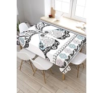 Прямоугольная скатерть из сатена JoyArty Узорчатая бабочка tc_30927_120x145