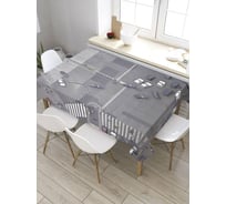Прямоугольная скатерть из сатена JoyArty Умный перекресток tc_32359_120x145