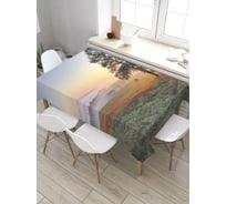 Прямоугольная скатерть из сатена JoyArty Утренний туман tc_32342_120x145