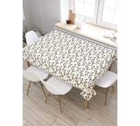 Прямоугольная скатерть из сатена JoyArty Узоры хаотичного горошка tc_31701_120x145