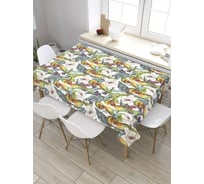 Прямоугольная скатерть из сатена JoyArty Тропические птицы tc_32247_120x145