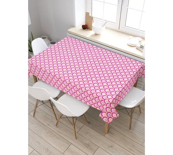 Прямоугольная скатерть из сатена JoyArty Трехслойная чешуя tc_31746_120x145 1