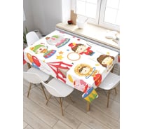 Скатерть JoyArty Цирковое веселье, прямоугольная, из сатена tc_9500_120x145