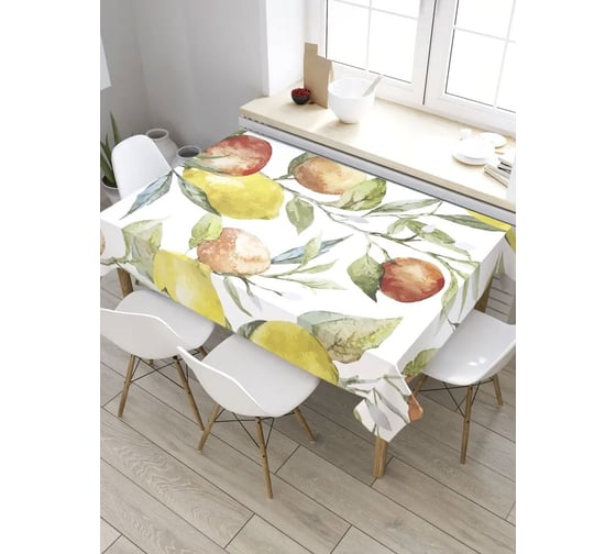 Скатерть JoyArty Цитрусы на ветках, прямоугольная, из сатена tc_31927_120x145 1