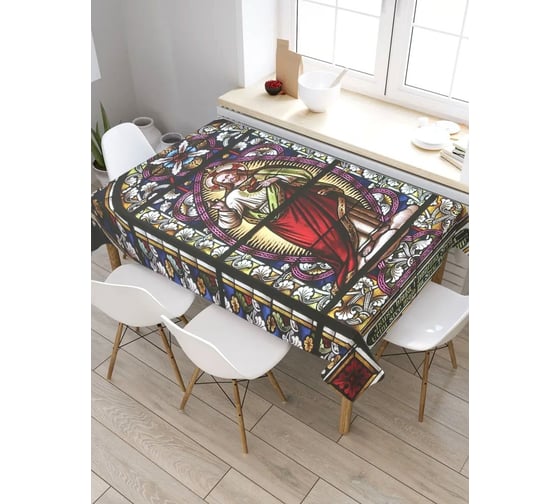 Скатерть JoyArty Церковный витраж, прямоугольная, из сатена tc_7610_120x145 1