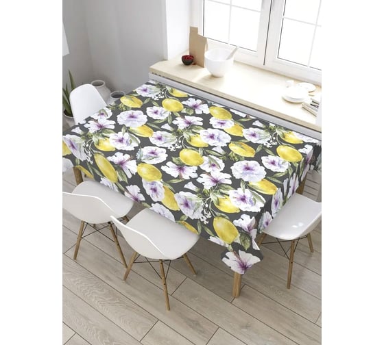 Скатерть JoyArty Цитрусовое цветение, прямоугольная, из сатена tc_31920_120x145 1