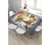 Скатерть JoyArty Часы-гриб, прямоугольная, из сатена tc_32336_120x145