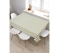Прямоугольная скатерть из сатена JoyArty Треугольные круги tc_30692_120x145