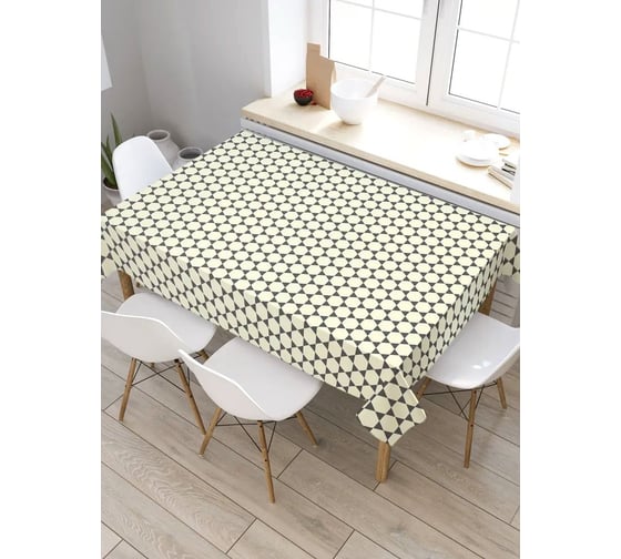 Прямоугольная скатерть из сатена JoyArty Треугольные круги tc_30692_120x145 1