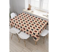 Прямоугольная скатерть из сатена JoyArty Точечные соединения tc_30751_120x145