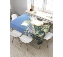 Скатерть JoyArty Черепаха на кораллах, прямоугольная, из сатена tc_35240_120x145