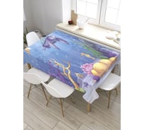 Скатерть JoyArty Черепаха в подводном царстве, прямоугольная, из сатена tc_35237_120x145