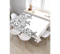Скатерть JoyArty Черные узоры, прямоугольная, из сатена tc_30392_120x145