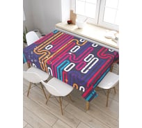 Прямоугольная скатерть из сатена JoyArty Трубковый порядок tc_31012_120x145