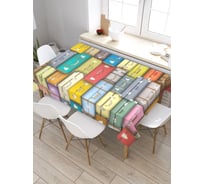 Скатерть JoyArty Чемодан на выбор, прямоугольная, из сатена tc_29659_120x145