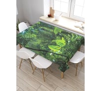 Прямоугольная скатерть из сатена JoyArty Тропические заросли tc_38856_120x145