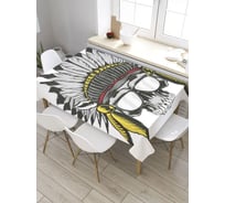 Скатерть JoyArty Череп индейца, прямоугольная, из сатена tc_33082_120x145