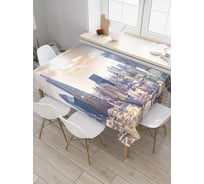 Прямоугольная скатерть из сатена JoyArty Утренний мегаполис tc_38543_120x145