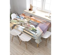 Прямоугольная скатерть из сатена JoyArty Улочки Северной Италии tc_38520_120x145