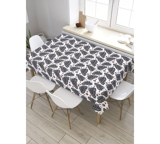 Скатерть JoyArty Черные ракушки, прямоугольная, из сатена tc_31197_120x145 1