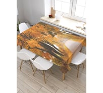 Прямоугольная скатерть из сатена JoyArty Туманная осень tc_37662_120x145
