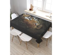 Прямоугольная скатерть из сатена JoyArty Тигр в тени tc_38683_120x145