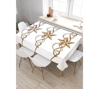 Прямоугольная скатерть из сатена JoyArty Три звезды Техаса tc_37709_120x145