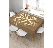 Прямоугольная скатерть из сатена JoyArty Техасская звезда в витках tc_37702_120x145