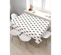 Скатерть JoyArty Черные фигуры, прямоугольная, из сатена tc_30488_120x145
