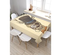 Скатерть JoyArty Череп Леман, прямоугольная, из сатена tc_3974_120x145