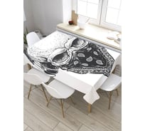 Скатерть JoyArty Череп в маске, прямоугольная, из сатена tc_31055_120x145