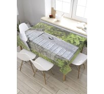 Прямоугольная скатерть из сатена JoyArty Уборная в лесу tc_35211_120x145