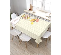 Прямоугольная скатерть из сатена JoyArty Удивленная сова tc_3816_120x145