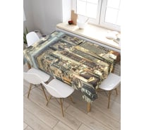 Прямоугольная скатерть из сатена JoyArty Урбанизация Нью-Йорка tc_37343_120x145
