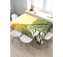 Прямоугольная скатерть из сатена JoyArty Тропинка для смелых tc_37442_120x145