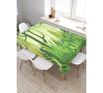 Прямоугольная скатерть из сатена JoyArty Тропические кусты tc_38877_120x145