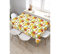 Прямоугольная скатерть из сатена JoyArty Три яблока tc_50759_120x145