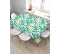 Прямоугольная скатерть из сатена JoyArty Тропический лес tc_50097_120x145