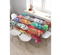 Скатерть JoyArty Черепа в узорах, прямоугольная, из сатена tc_6433_120x145