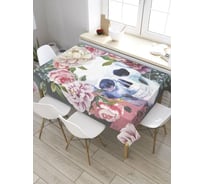 Скатерть JoyArty Череп с розой, прямоугольная, из сатена tc_9748_120x145