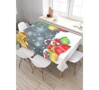 Скатерть JoyArty Шары в снегу, прямоугольная, из сатена tc_21496_120x145