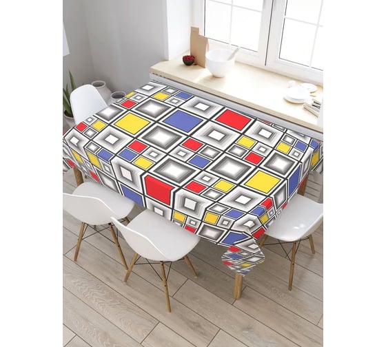 Скатерть JoyArty Шар с кубиками, прямоугольная, из сатена tc_29528_120x145 1