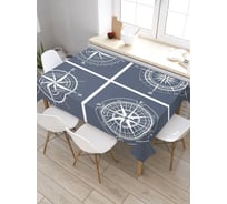 Скатерть JoyArty Четыре компаса, прямоугольная, из сатена tc_38943_120x145
