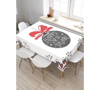 Скатерть JoyArty Шар с бантом, прямоугольная, из сатена tc_6928_120x145