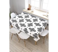 Скатерть JoyArty Черный орнамент, прямоугольная, из сатена tc_33846_120x145