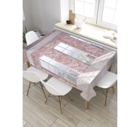 Прямоугольная скатерть из сатена JoyArty Три окна tc_34819_120x145