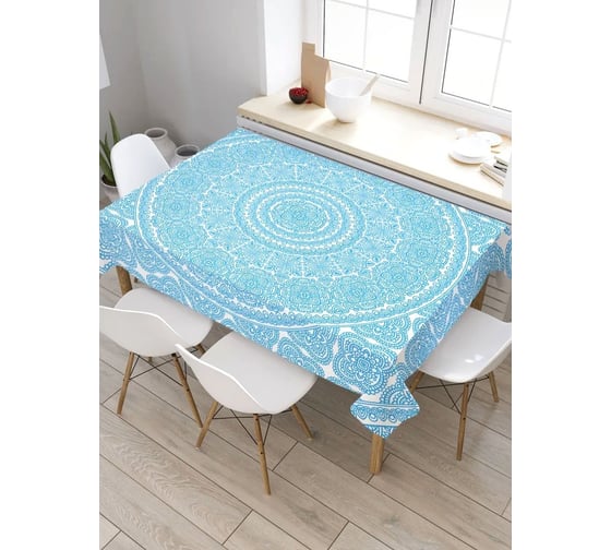 Прямоугольная скатерть из сатена JoyArty Узорный круг tc_4758_120x145 1