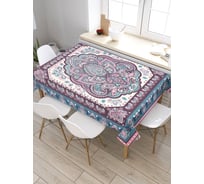 Прямоугольная скатерть из сатена JoyArty Узорчатый лотос tc_33878_120x145