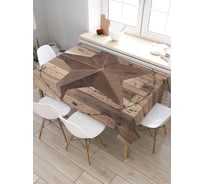 Прямоугольная скатерть из сатена JoyArty Техасская звезда tc_3779_120x145